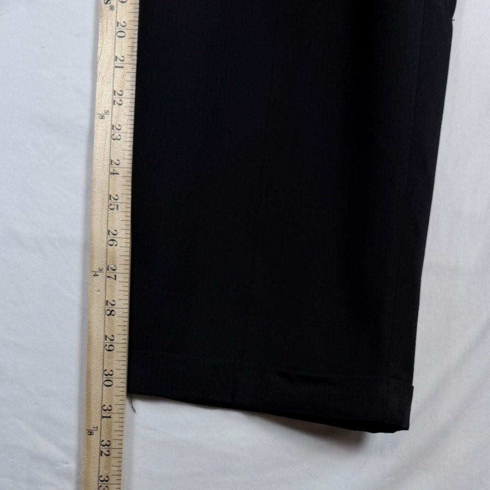 Roundtree & Yorke Lotx2 Dress Pants Black Navy 42x32 Pleated Cuffed Professional - Picture 8 of 15